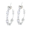 European And American Exaggerated Geometric Diamond Round Ring Earrings Fashion C-shaped Big Circle Earrings