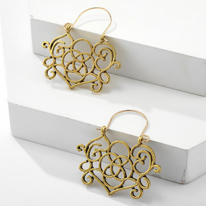 Retro Geometric Plating Alloy Earrings