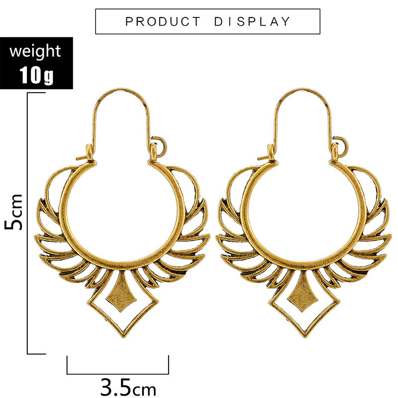 Retro Geometric Plating Alloy Earrings