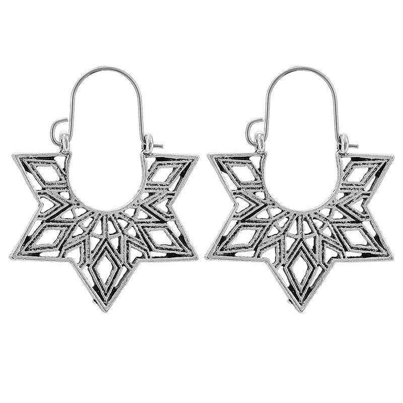 Retro Geometric Plating Alloy Earrings