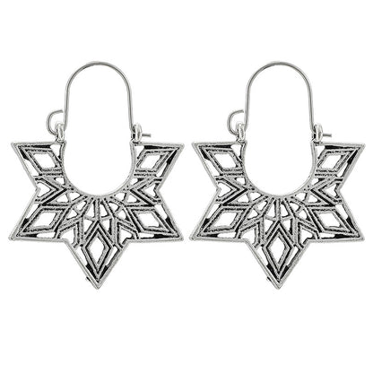 Retro Geometric Plating Alloy Earrings