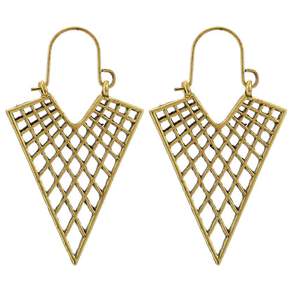 Retro Geometric Plating Alloy Earrings