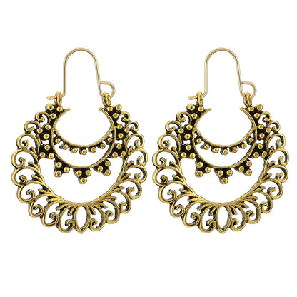 Retro Geometric Plating Alloy Earrings