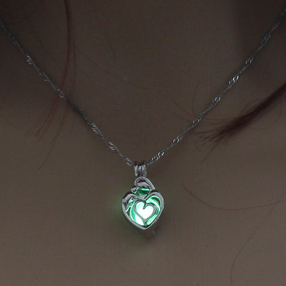 European And American Luminous Simplicity Accessories A Variety Of Popular Fashion All-Match Luminous Hollow Necklace For Women Halloween Ornaments