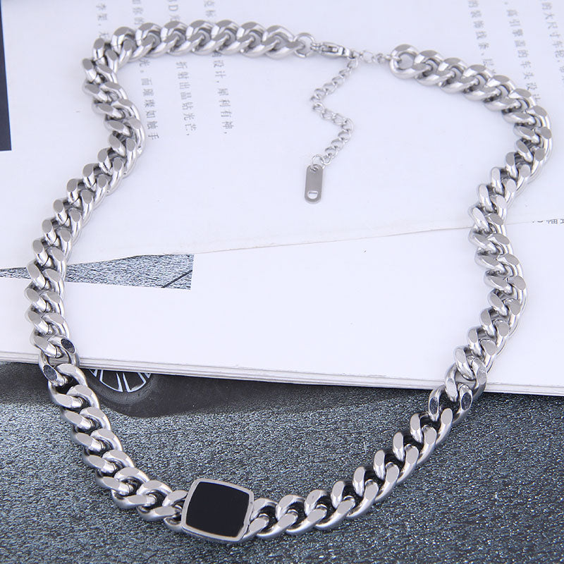 Wholesale Sweet Simple Style Devil's Eye Titanium Steel Plating Pendant Necklace