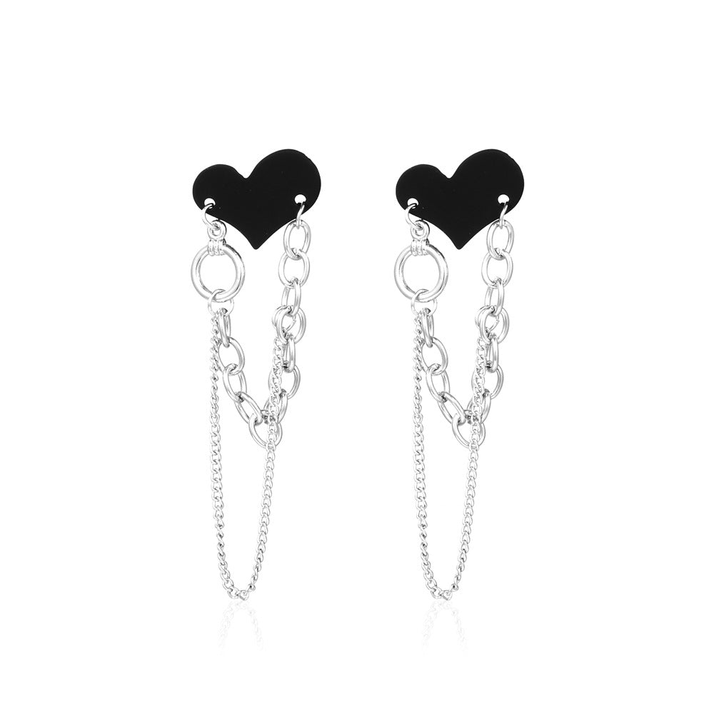 Retro Fashion Heart Plating Alloy No Inlaid Earrings