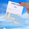 1 Set Fashion Geometric Alloy Plating Inlay Zircon Women's Earrings