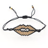 European And American Lips Tassel Bracelet Miyuki Beads Hand-woven Mouth Bracelet