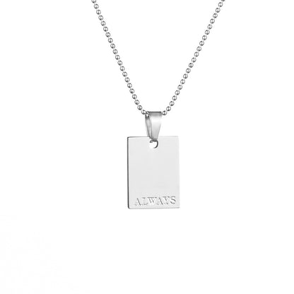 Wholesale Jewelry Casual Simple Style Letter Alloy Pendant Necklace