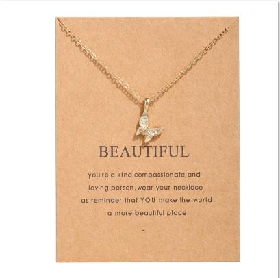 Fashion Butterfly Pendant Alloy Necklace Wholesale