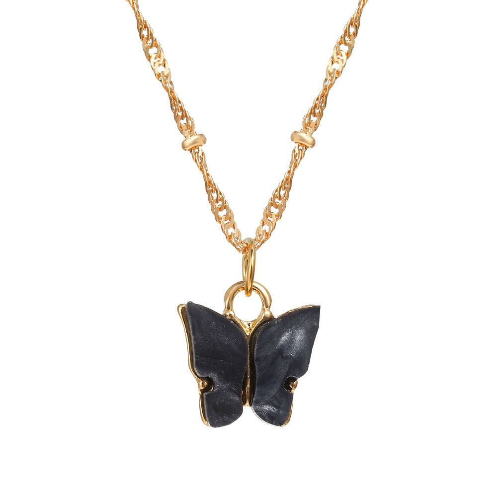 Fashion Butterfly Pendant Alloy Necklace Wholesale