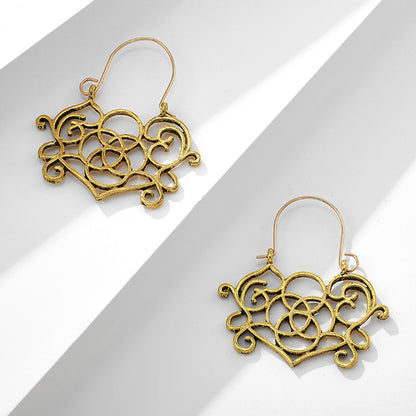 Retro Geometric Plating Alloy Earrings