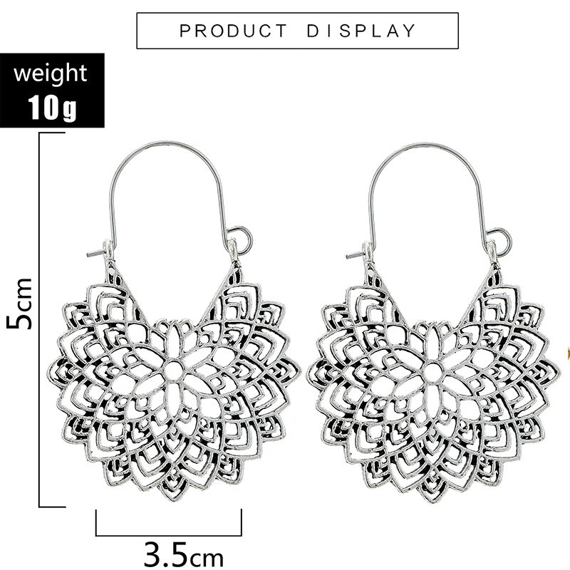 Retro Geometric Plating Alloy Earrings