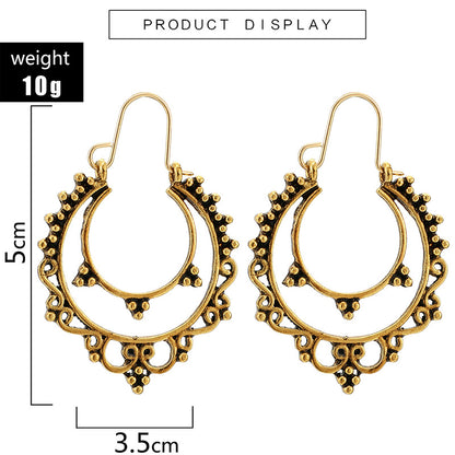 Retro Geometric Plating Alloy Earrings