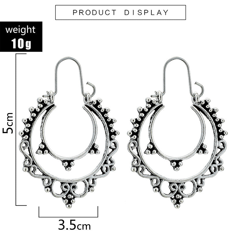 Retro Geometric Plating Alloy Earrings