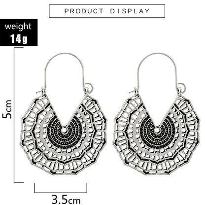 Retro Geometric Plating Alloy Earrings