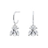 S925 Silver Needle European And American Inlaid Zircon Bee Style Earrings