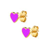 Simple Style Star Heart Shape Eye Copper Drop Earrings Epoxy Gold Plated Zircon Copper Earrings