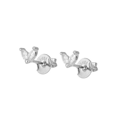 Leaf Zircon Earrings Minimalist Earrings Flower-shaped Minimalist Earrings