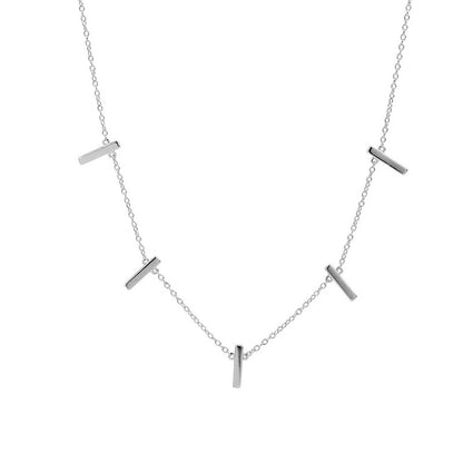 Cross-border Hot Selling S925 Sterling Silver Ins Stylish And Simple Personality Clavicle Chain Geometric Copper Square Temperament Wild Necklace