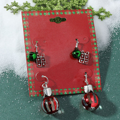 1 Pair Cute Christmas Hat Christmas Tree Santa Claus Plating Alloy Drop Earrings