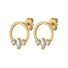 Cross-border Hot Selling Zircon Circle Earrings Simple Design Trendy Temperament Earrings