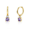 Multicolor Round Zircon Earrings European And American Creative Inlaid Colorful Earrings