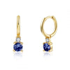 Multicolor Round Zircon Earrings European And American Creative Inlaid Colorful Earrings