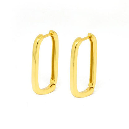 1 Pair Ig Style Round Irregular Copper Hoop Earrings