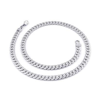 New Fashion Personality Stainless Steel Jewelry Steel Color Popular Necklace