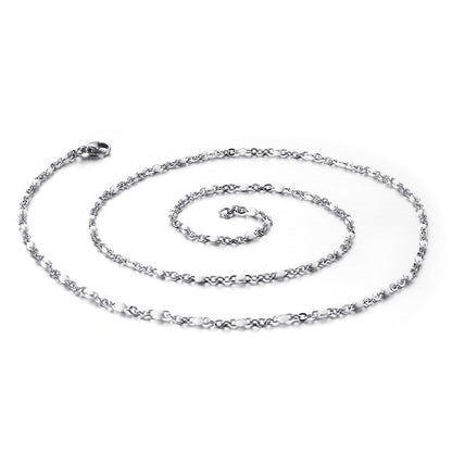 New Simple Stainless Steel Resin Steel Color Bead Necklace Accessories Wholesale