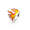 Fashion Burning Flame Color Oil Dripping Opening Adjustable Ring Wholesale Gooddiy