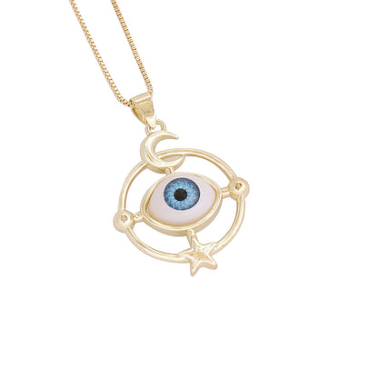 European And American Cross-border Palm Love Demon Eye Pendant Personalized Necklace