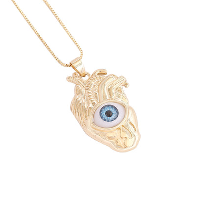 European And American Cross-border Palm Love Demon Eye Pendant Personalized Necklace