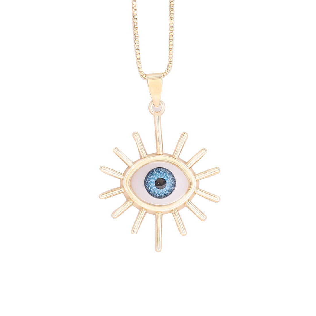 European And American Cross-border Palm Love Demon Eye Pendant Personalized Necklace