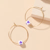 New Hoop Earrings Exaggerated Resin Love Geometric Earrings Personality Trend Earrings