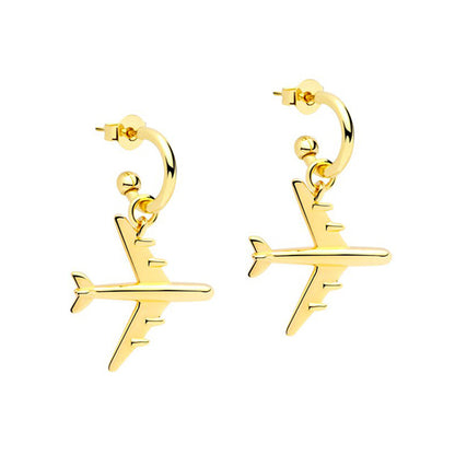 Fashion Trendy Simple Earrings Creative Airplane Earrings