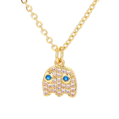 Personality Eye Pendant Clavicle Chain Fashion Micro-inlaid Zircon Necklace Wholesale