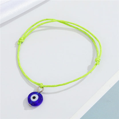 Ethnic Color Demon Eye Bracelet Hand-woven Turkish Round Eye Bracelet