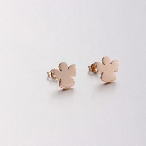 Simple Stainless Steel Cutting Angel Earrings Wholesale