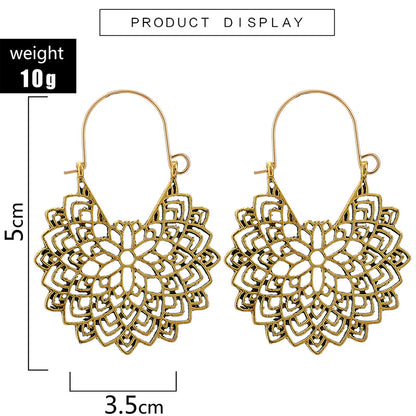 Retro Geometric Plating Alloy Earrings