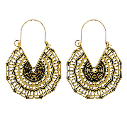 Retro Geometric Plating Alloy Earrings