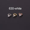 Simple Mini Ear Buckle Blue Pink White Zirconium Butterfly Ear Bone Earrings Single