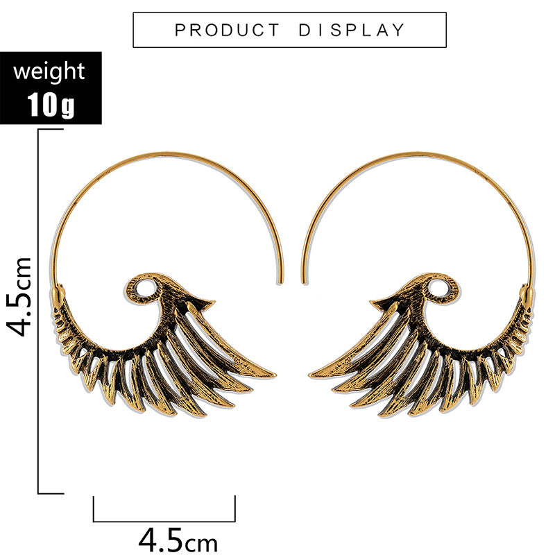 Retro Geometric Plating Alloy Earrings