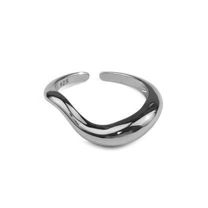 New Korean Style Geometric Irregular Vegetarian Ring Index Finger Ring