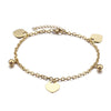 Heart Titanium Steel 18K Gold Plated Women'S Anklet