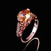 Cross-border Foreign Trade New European And American Morganite Colored Gemstone Hollow Ring