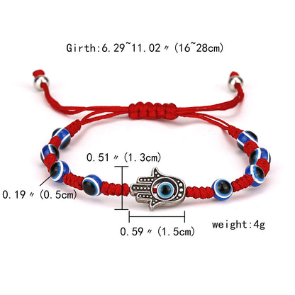 Fashion Adjustable Bracelet Creative New Blue Eye Bracelet Evil Eye Red Rope Braided Bracelet