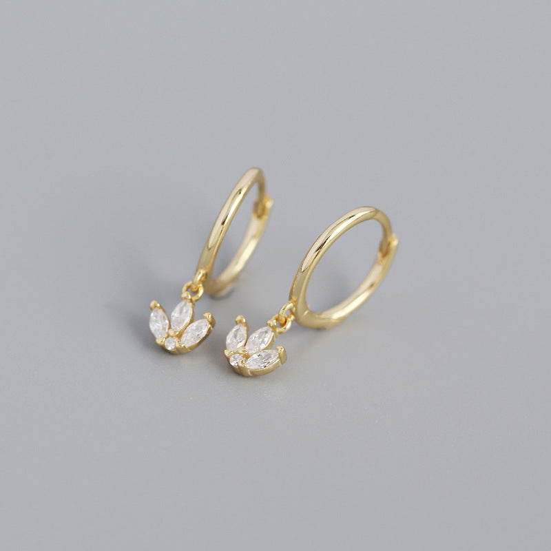 Fashion Geometric Plating Gem Earrings