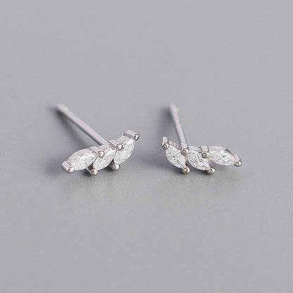 Fashion Geometric Plating Gem Earrings Ear Studs